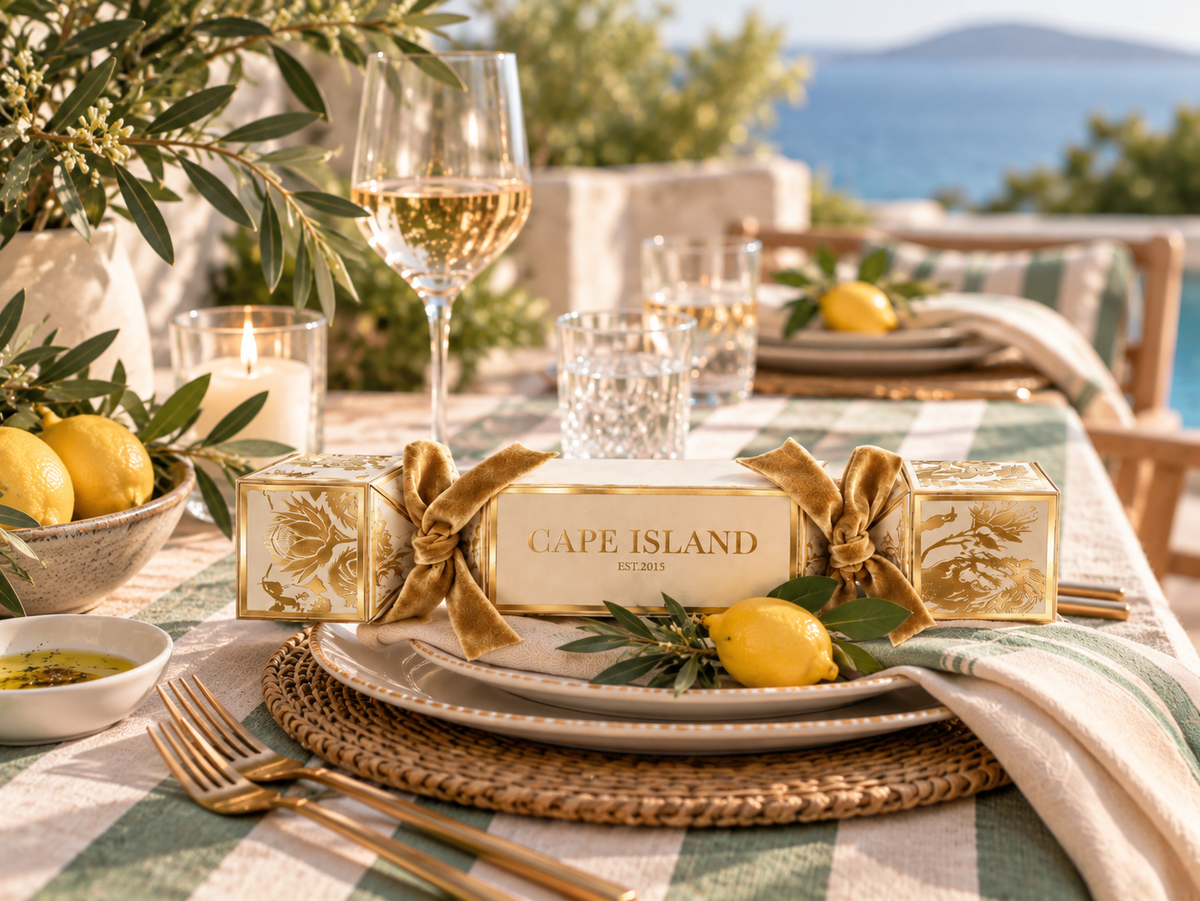Ivory & Gold Christmas Cracker with Car Diffuser