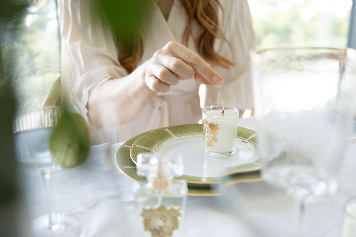 White Celebration Mini Candle