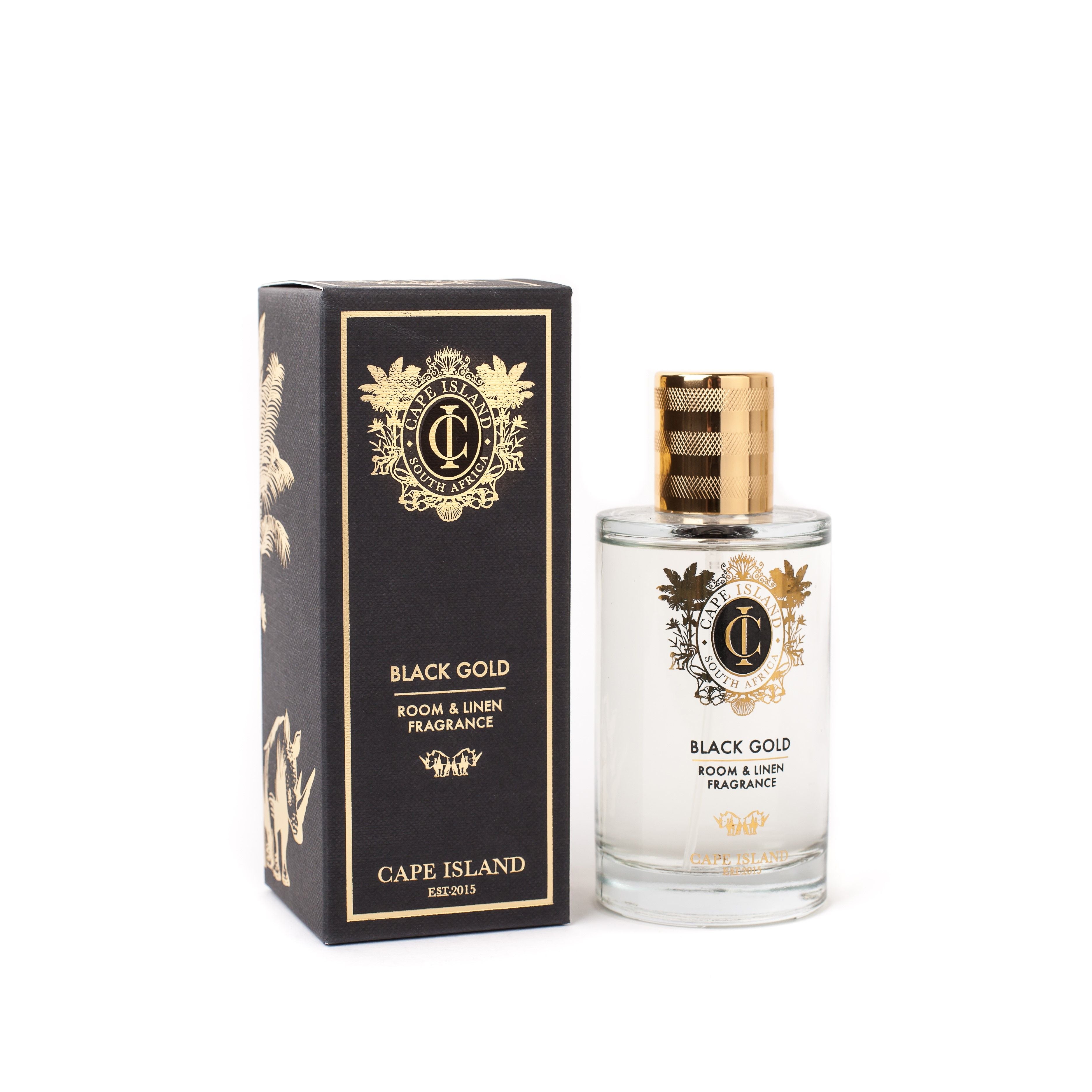 Black Gold Room Linen interior fragrance 100ml – Cape Island