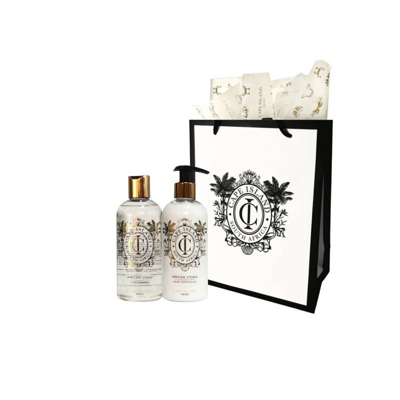 African Storm PET 300ml Shampoo & Conditioner in Gift Bag