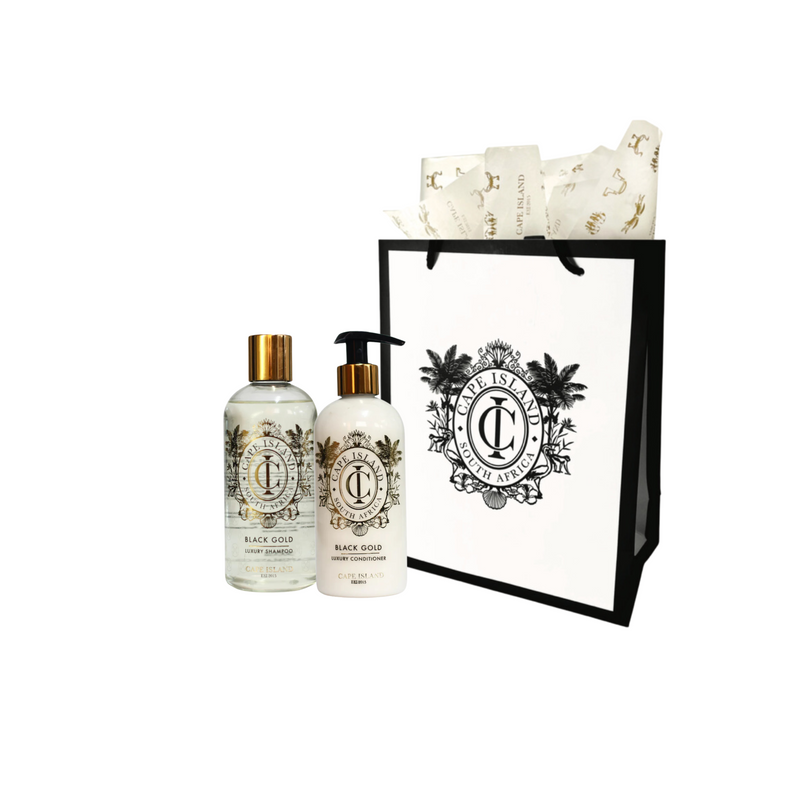 Black Gold PET 300ml Shampoo & Conditioner in Gift Bag