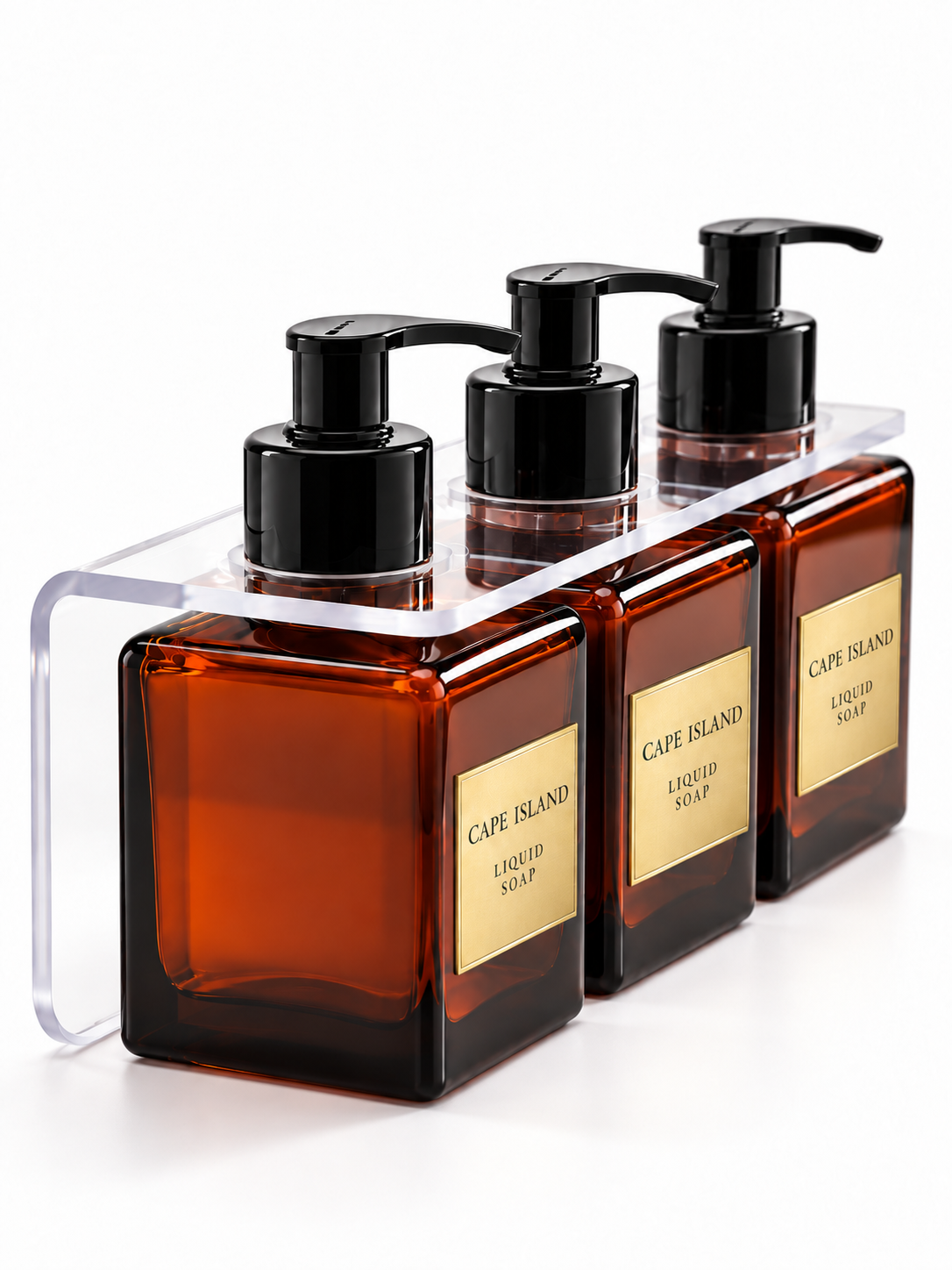 Perspex Bracket Triple - fits 200ml square bottle