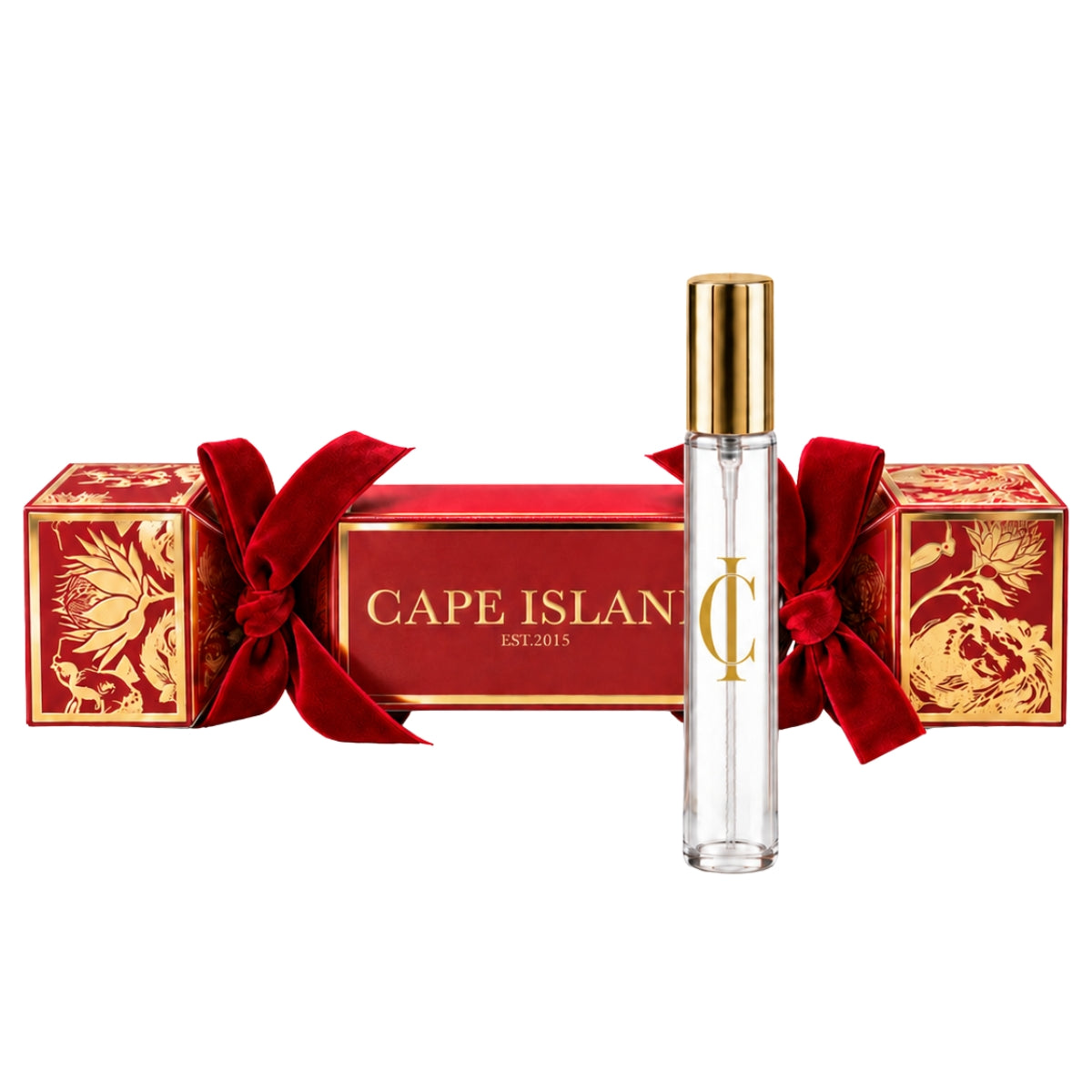 Cape Island Crimson Christmas Cracker with Fragrance Vial