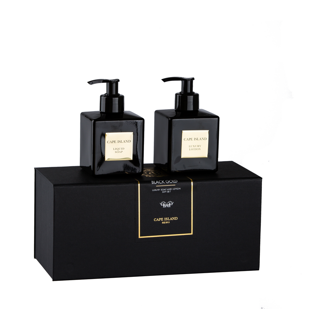 Cape Island Black Gold Soap and Lotion Boxed Set